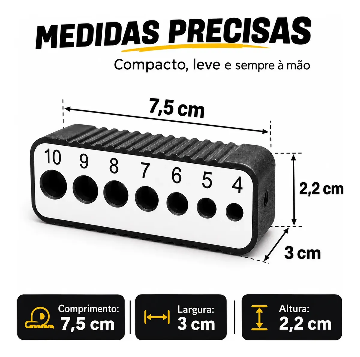 Kit com 4 Gabaritos de Furação — vista complementar